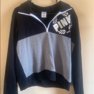 PINK quarter zip sweater